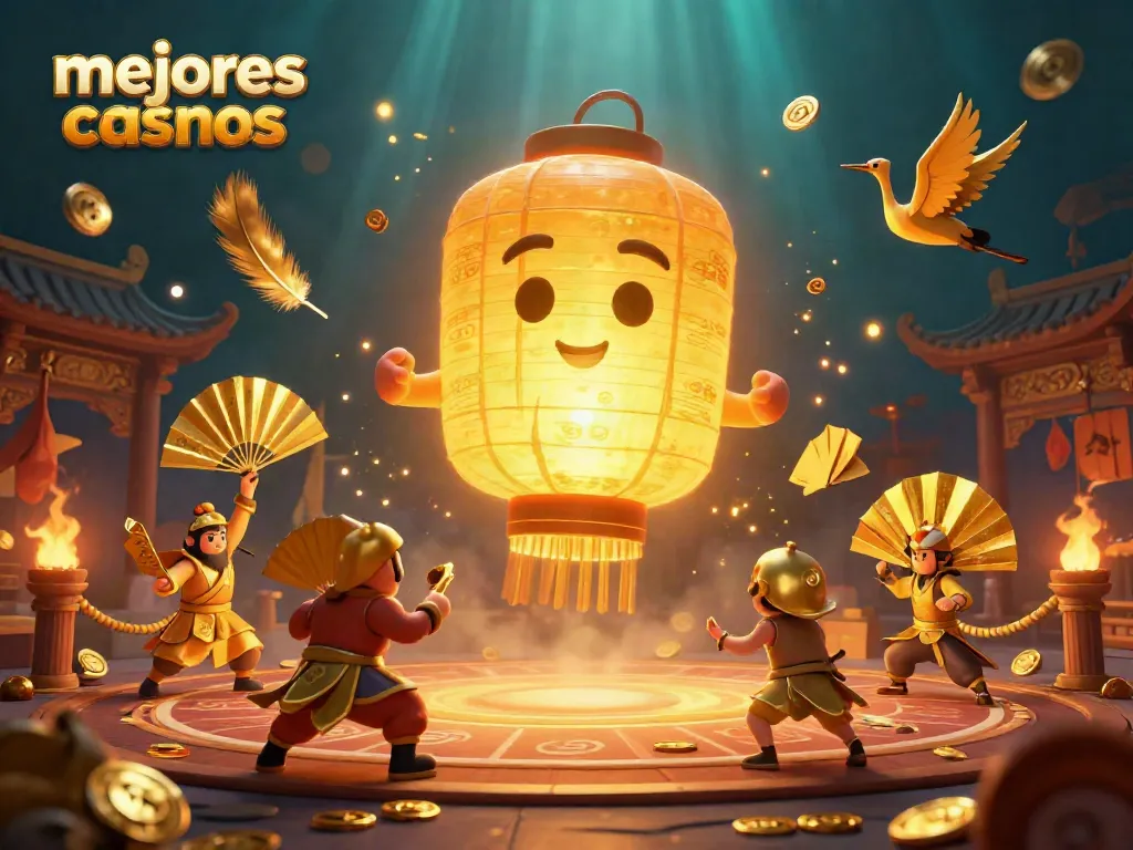 Los mejores casinos presentan una ilustración vibrante con personajes de casino y elementos de juego.